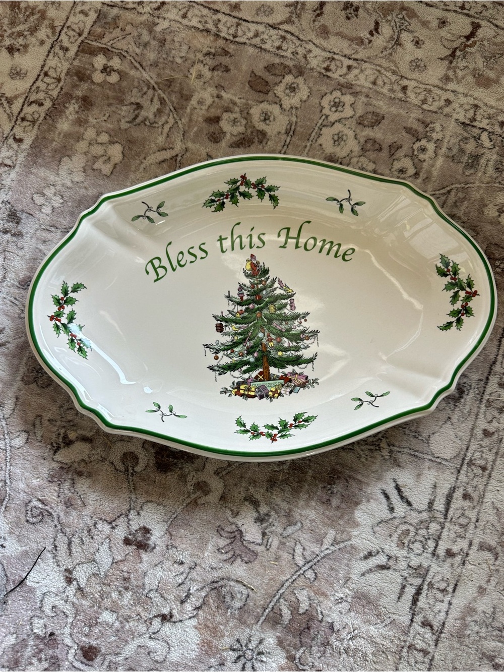 Spode Christmas Tree Merry Christmas Tray 11x7.5 Serving Dish New in Box